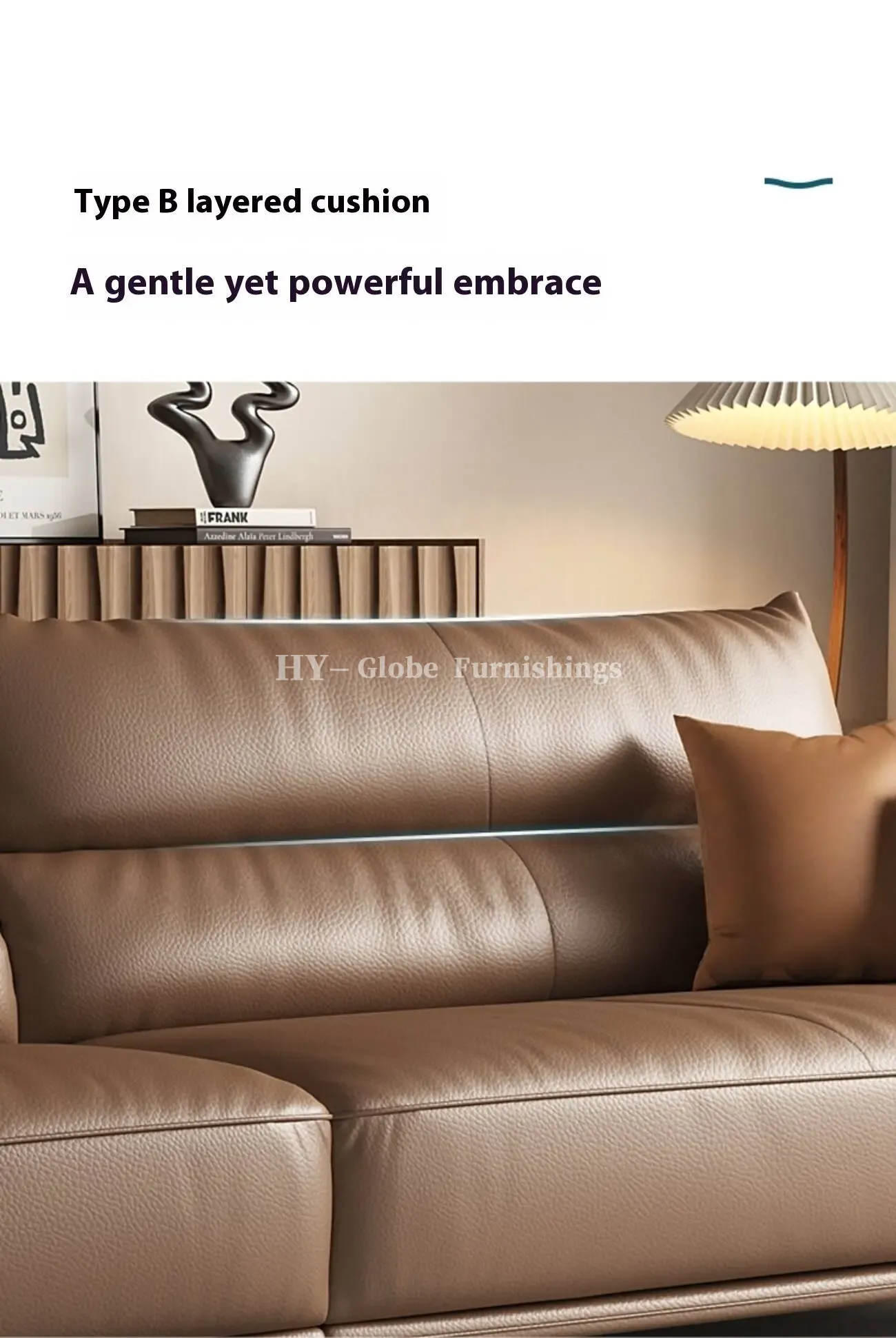Globe Furnishings - Luxurious Harbour Italian Leather Sofa