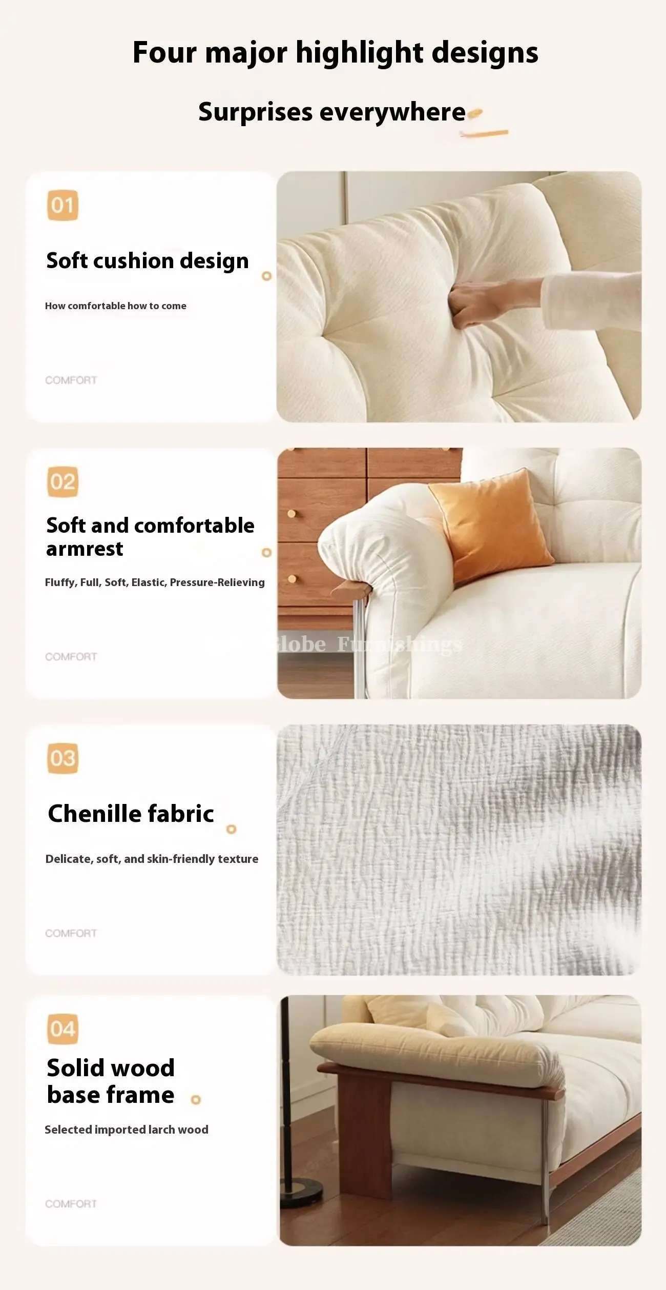 Globe Furnishings - French Vintage Chenille Velvet Sofa