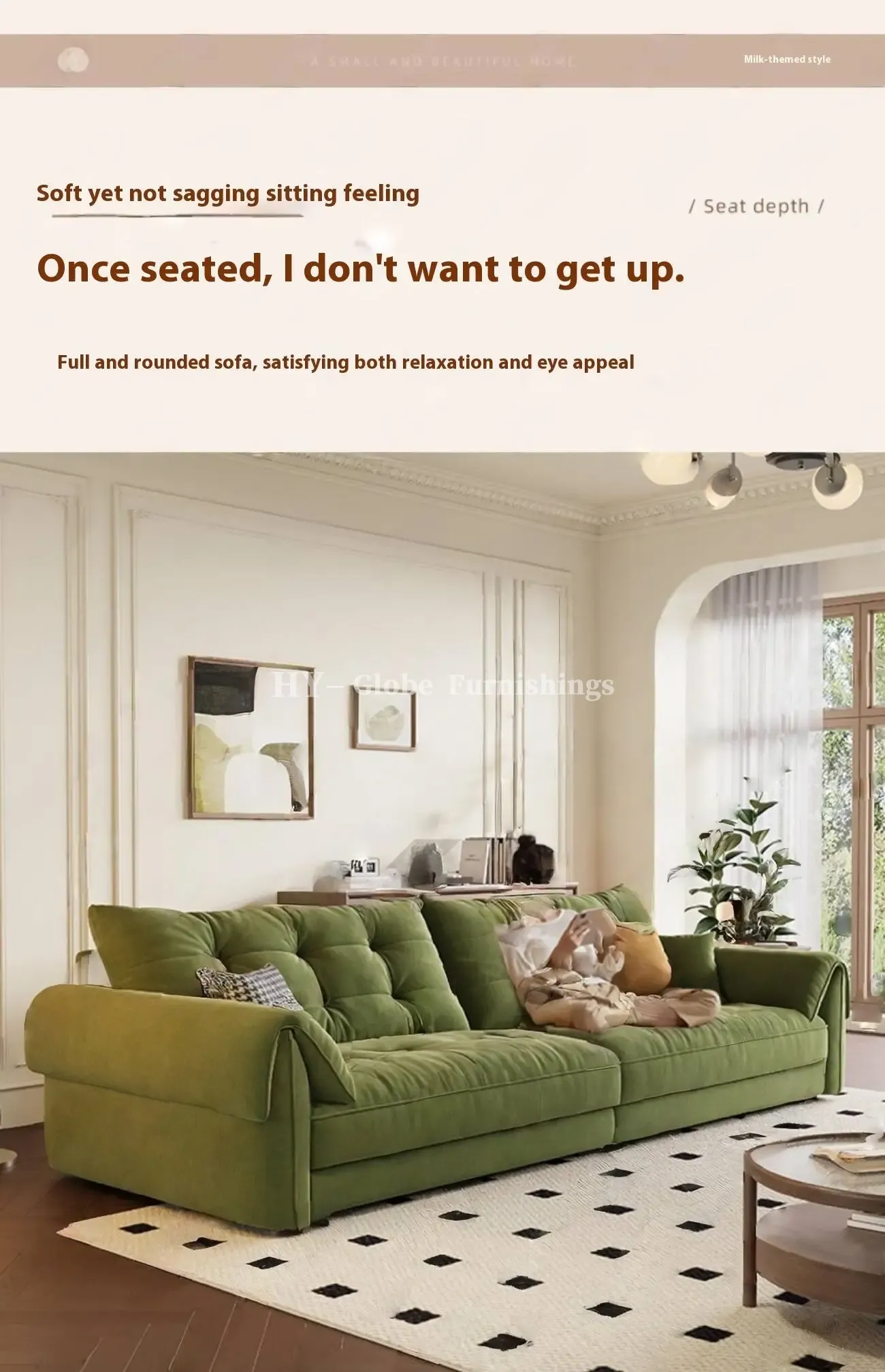 Globe Furnishings - French Vintage Fabric Sofa