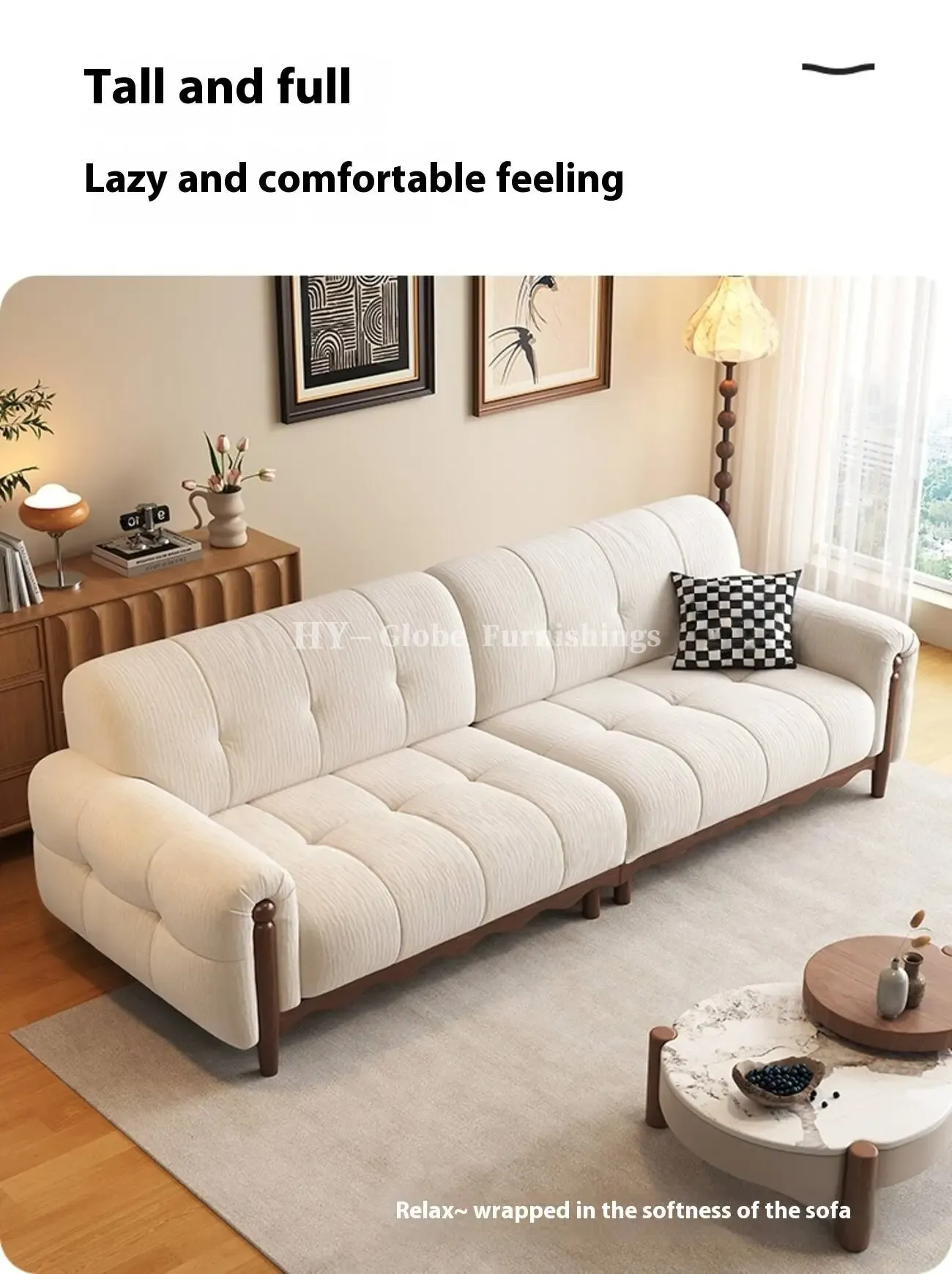 Globe Furnishings - New Solid Wood Chenille French Sofa