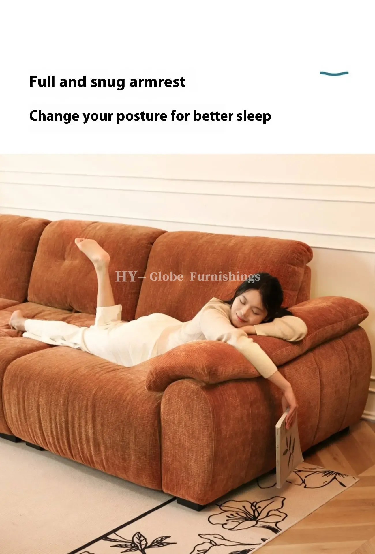 Globe Furnishings - Minimalist Modern Adjustable Pumpkin Sofa