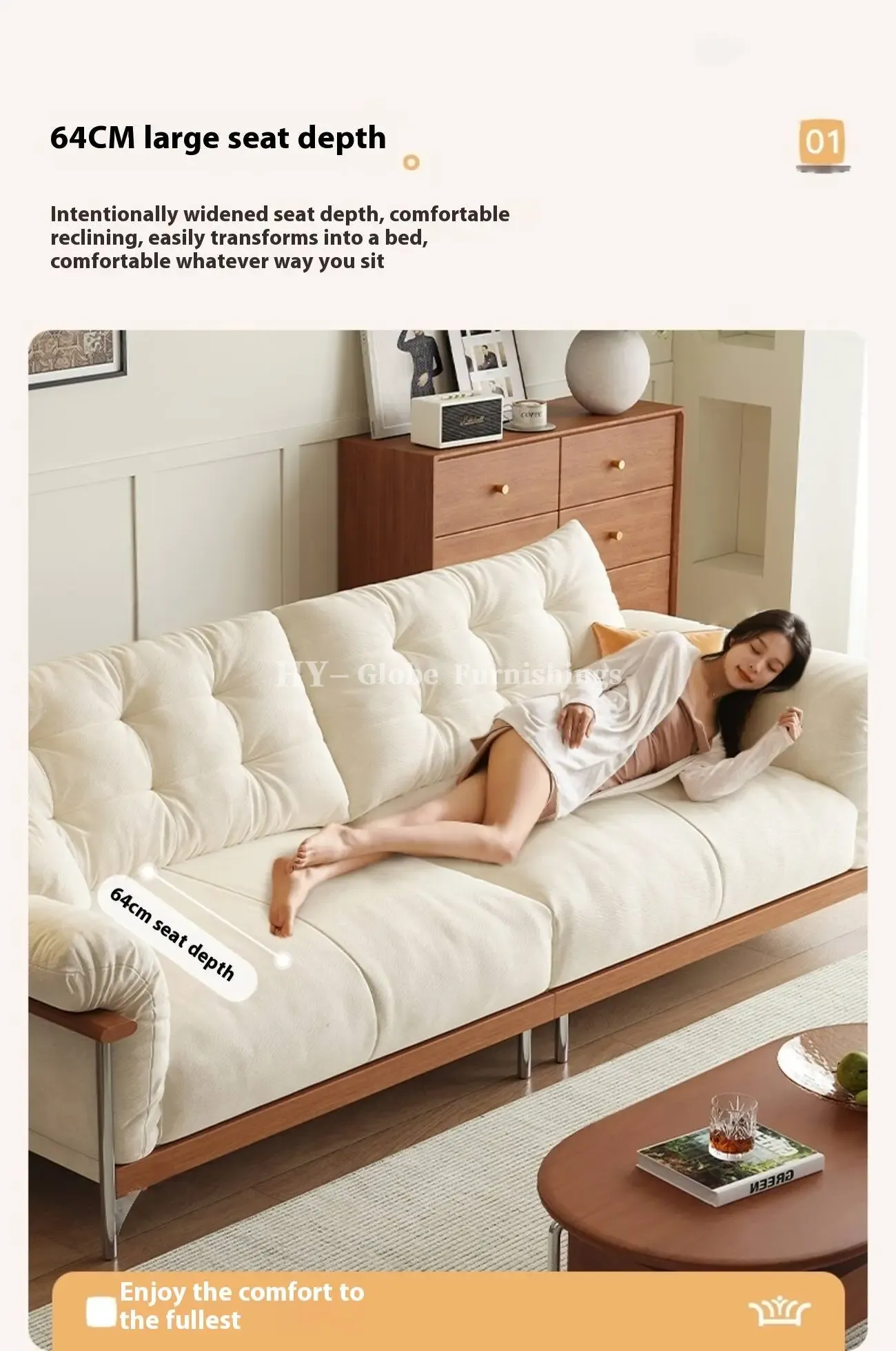 Globe Furnishings - French Vintage Chenille Velvet Sofa