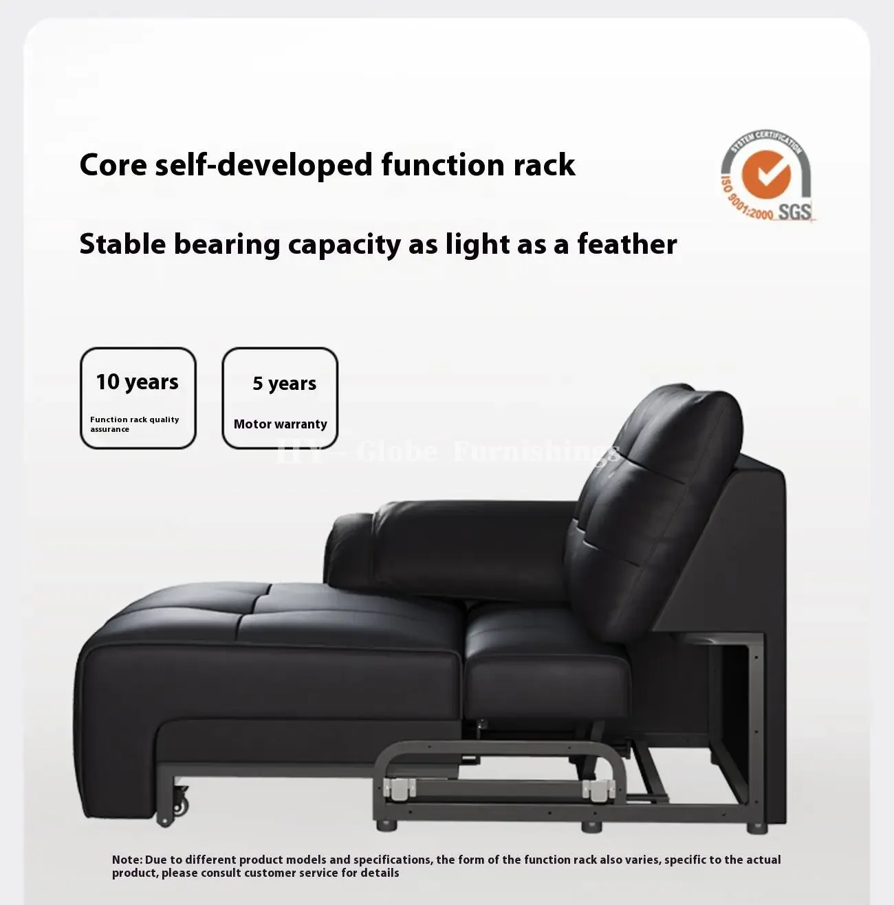 Globe Furnishings - Laurence Electric Multifunctional Leather Sofa