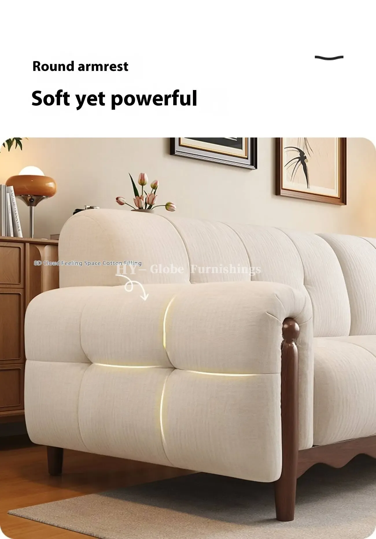 Globe Furnishings - New Solid Wood Chenille French Sofa