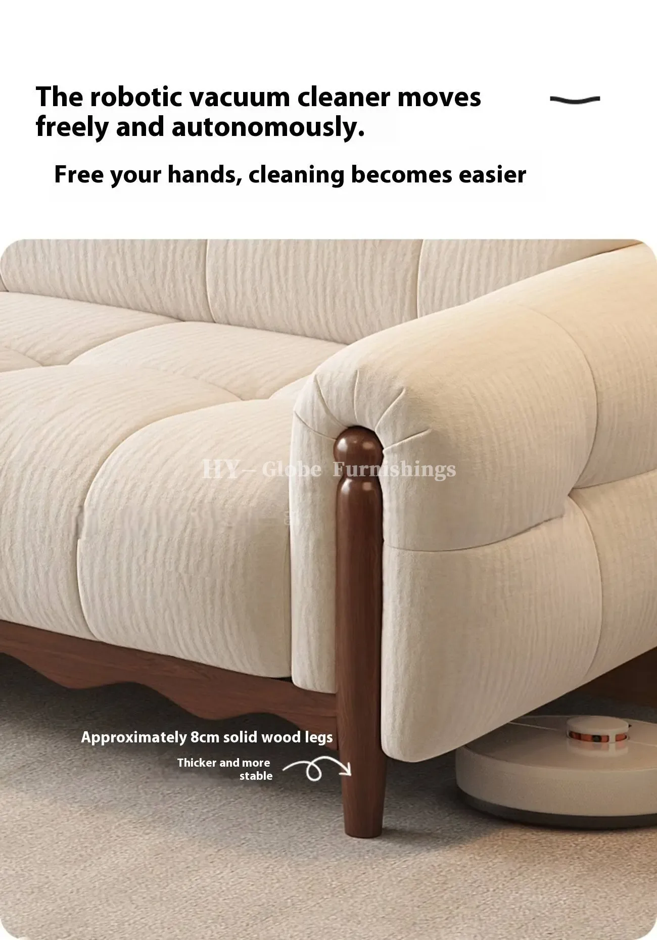 Globe Furnishings - New Solid Wood Chenille French Sofa
