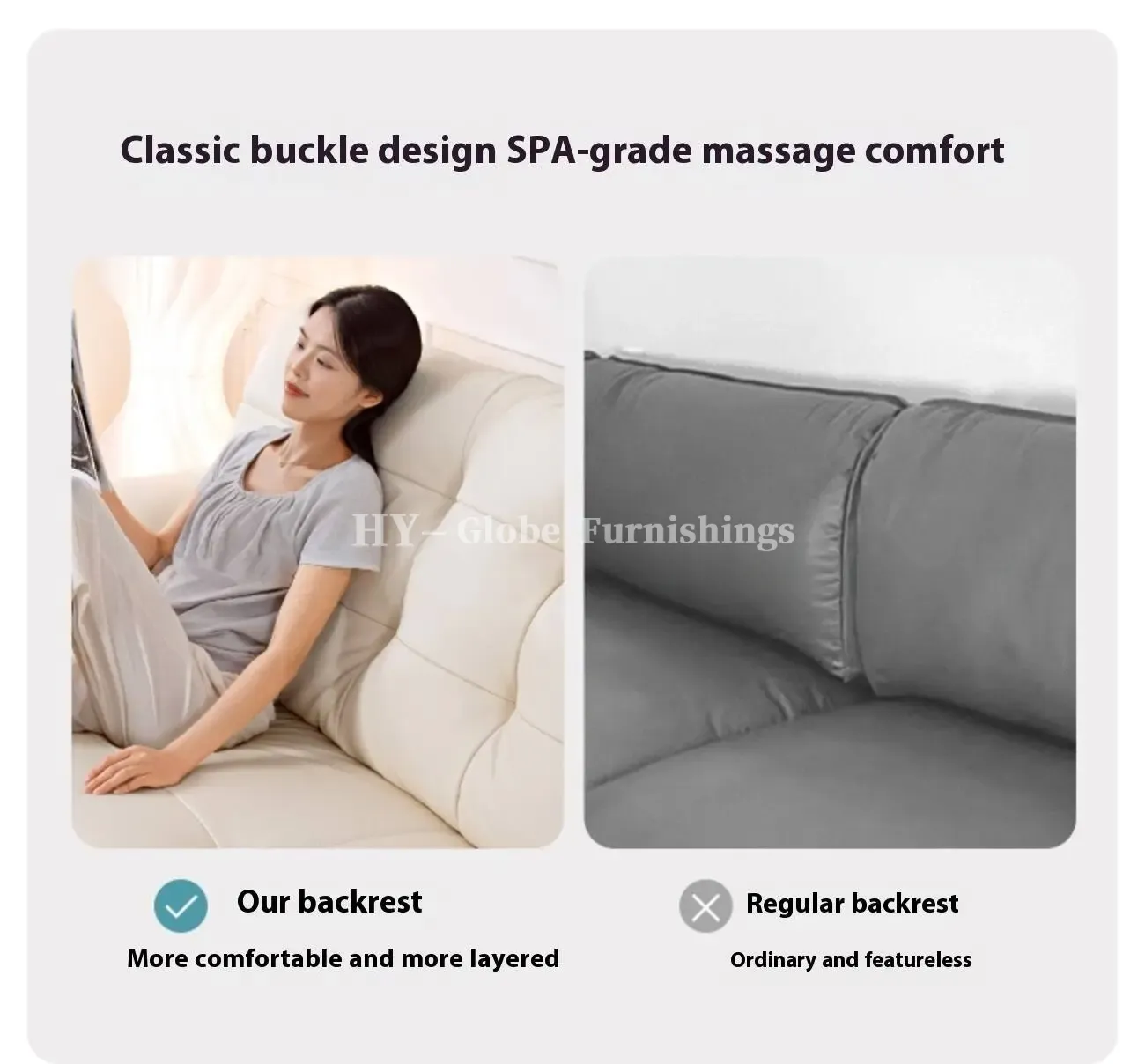 Globe Furnishings - Creamy Top-Grain Leather Swan Sofa: New Seasonal Release