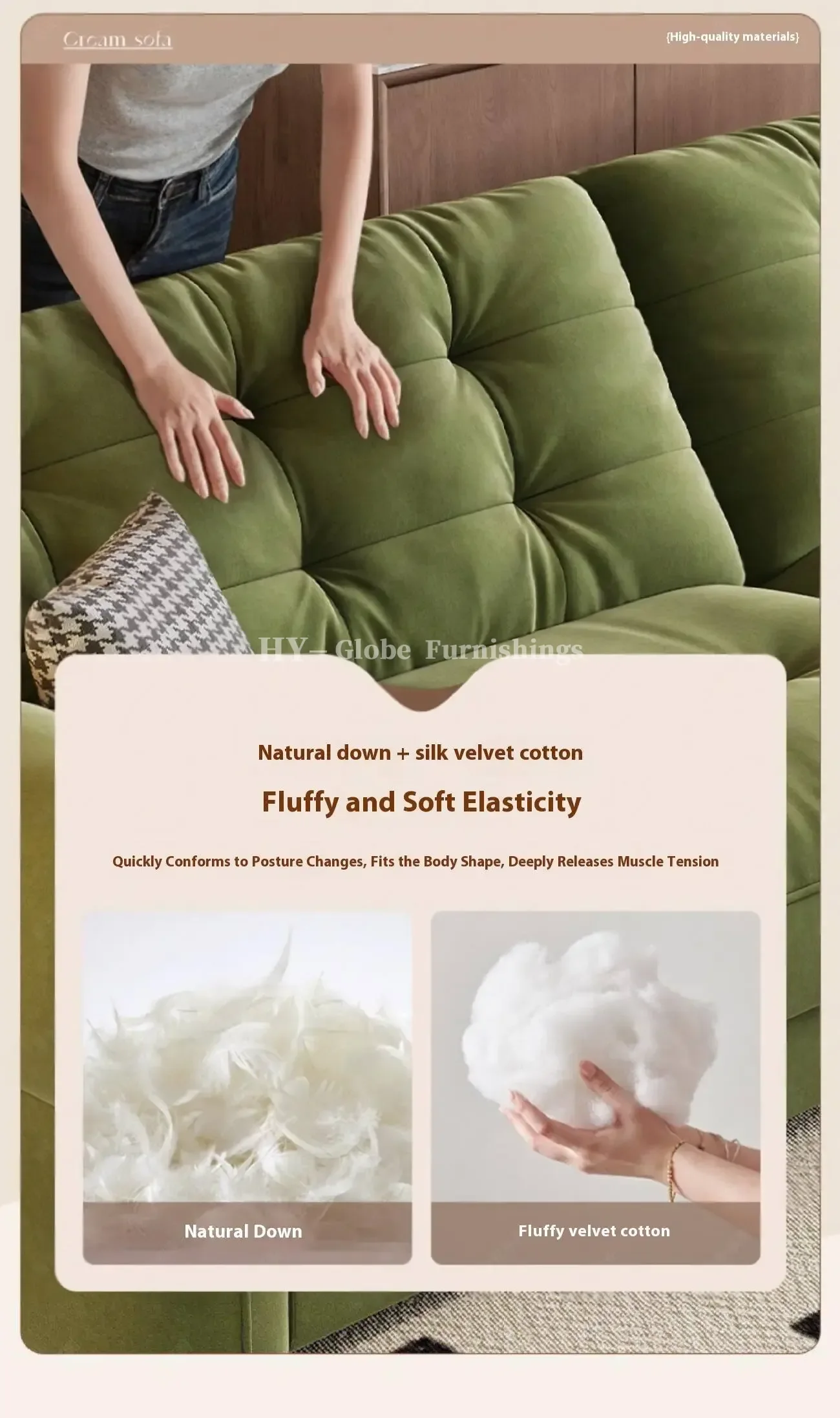 Globe Furnishings - French Vintage Fabric Sofa