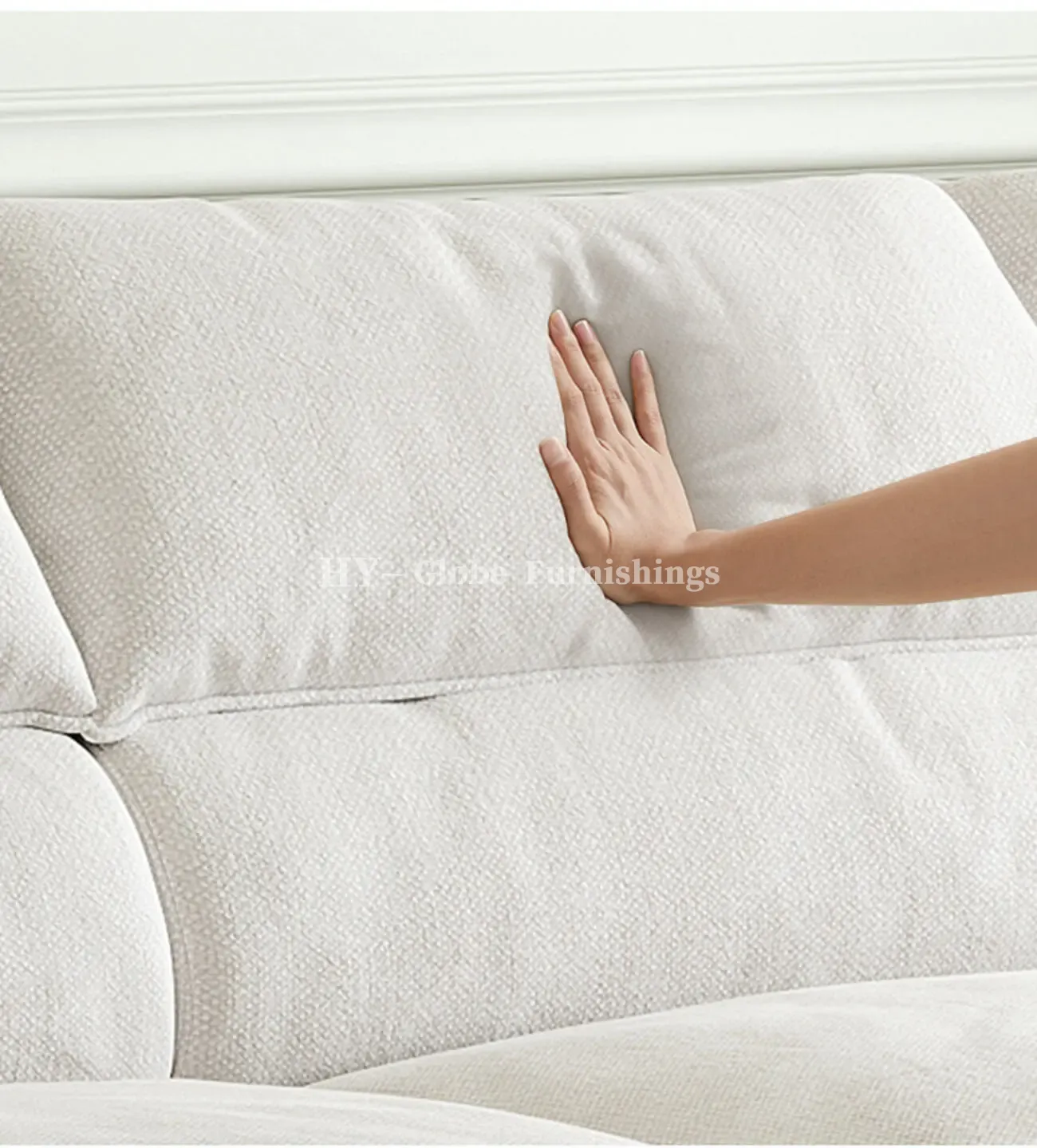 Globe Furnishings - Removable and Washable Linen Fabric Sofa