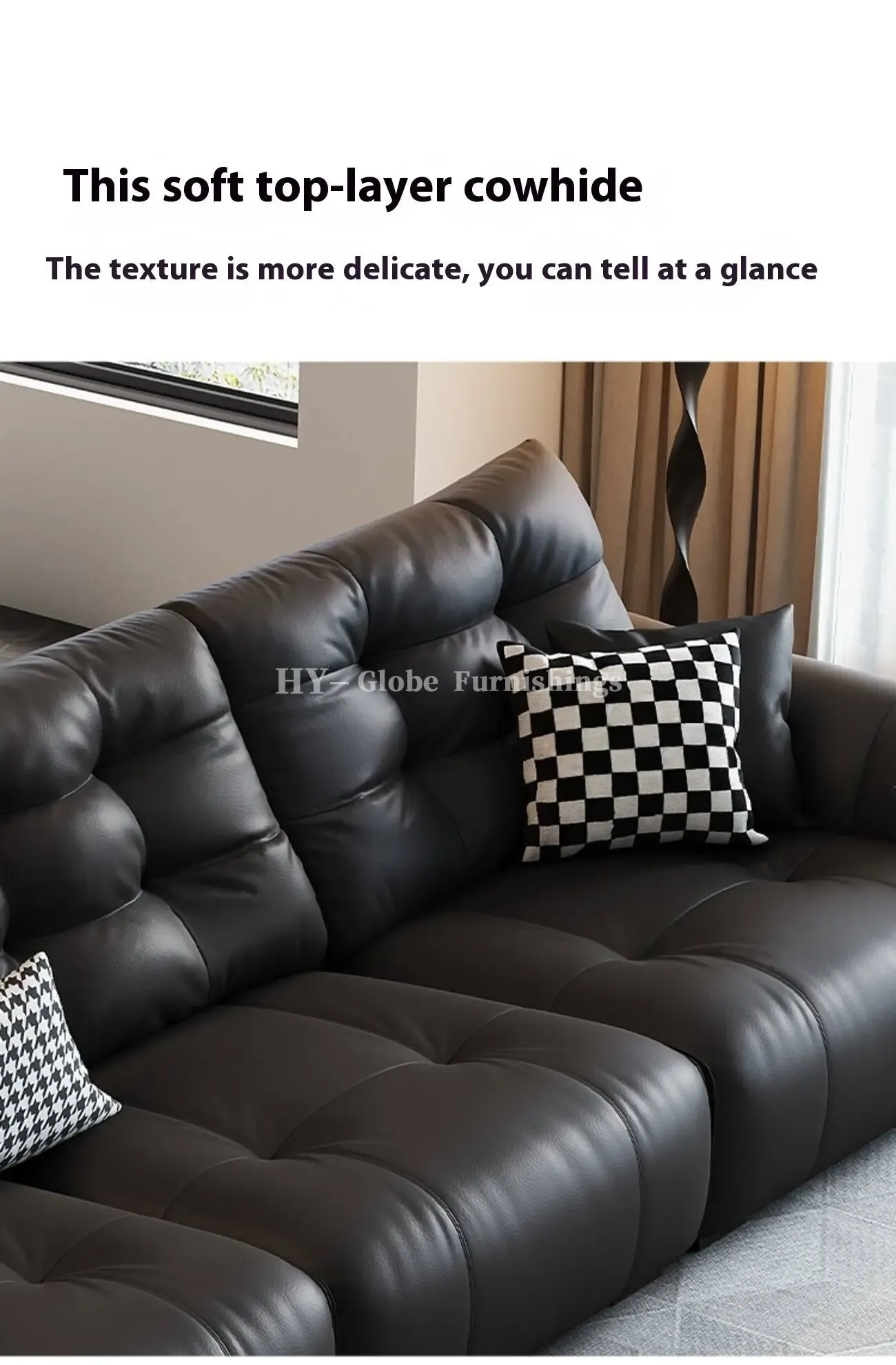 Globe Furnishings - Italian Swan Zero Wall Electric Function Leather Sofa