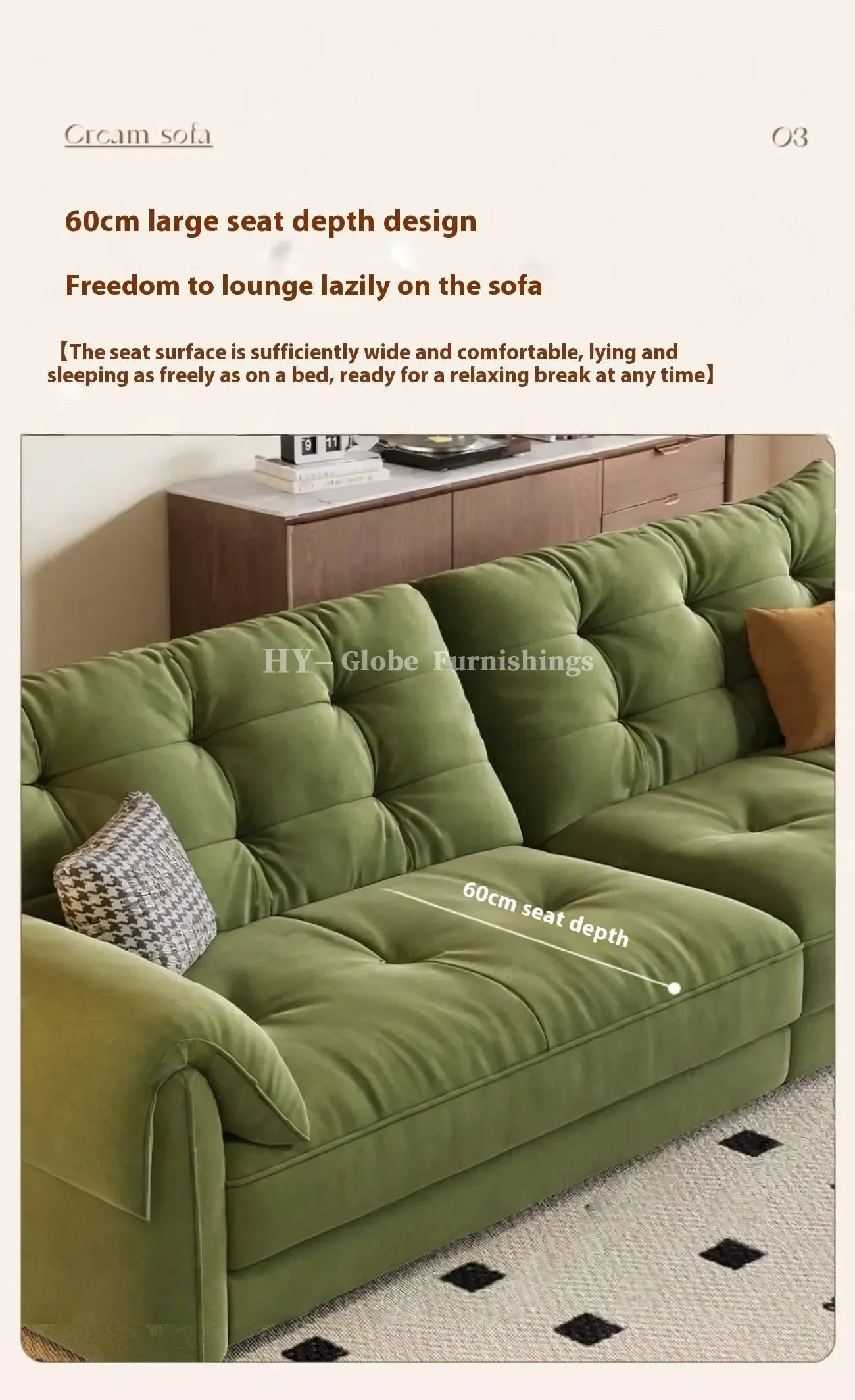 Globe Furnishings - French Vintage Fabric Sofa