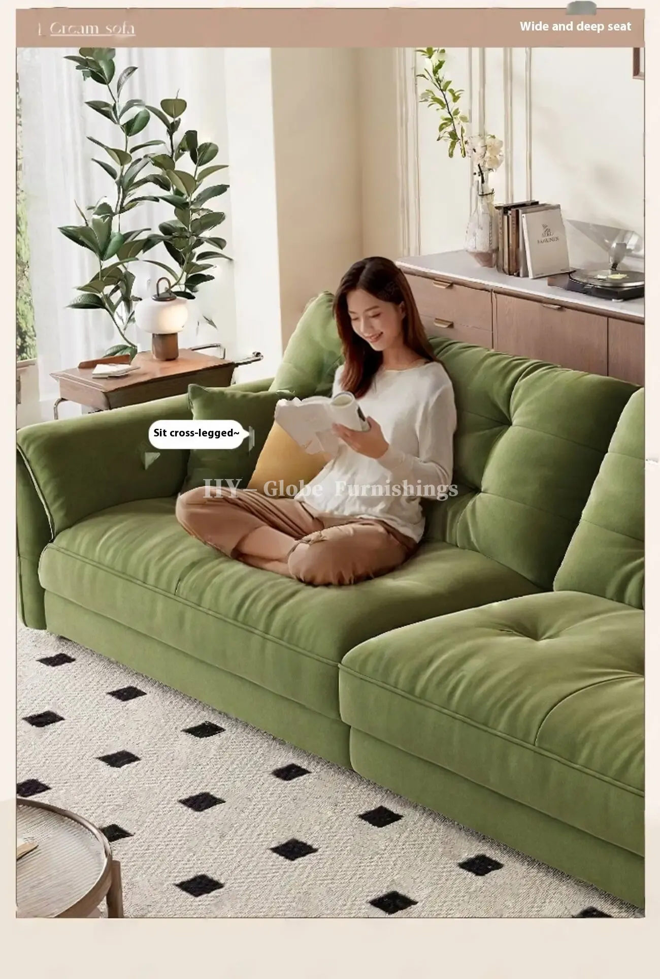 Globe Furnishings - French Vintage Fabric Sofa