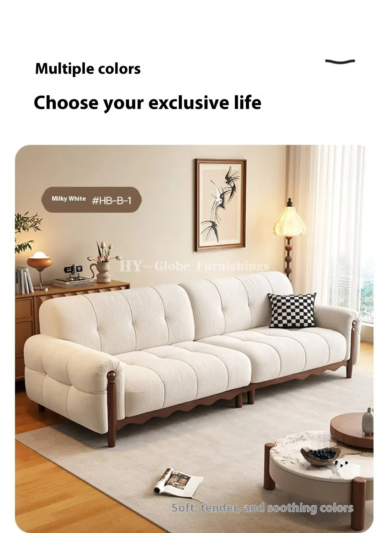 Globe Furnishings - New Solid Wood Chenille French Sofa