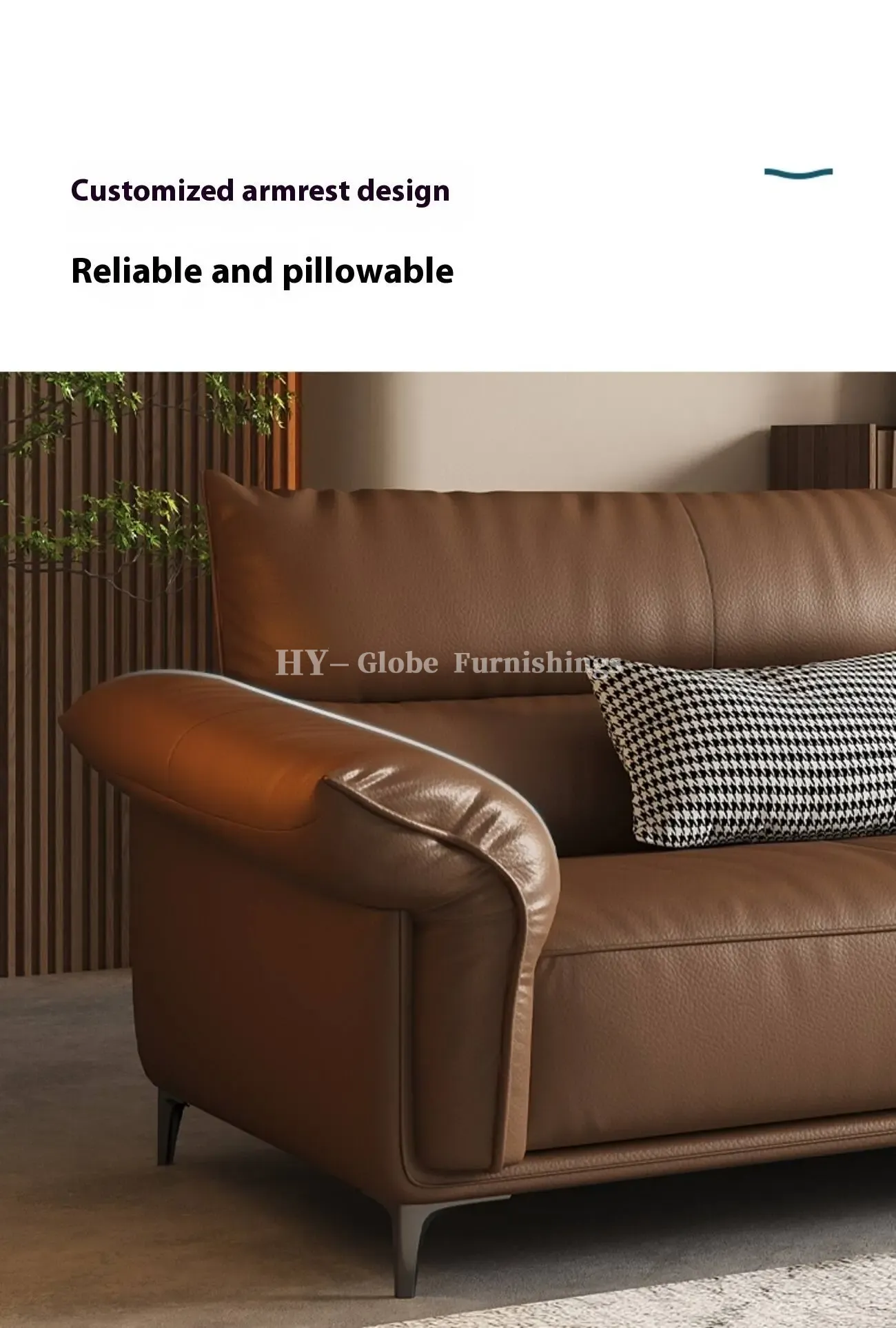 Globe Furnishings - Luxurious Harbour Italian Leather Sofa