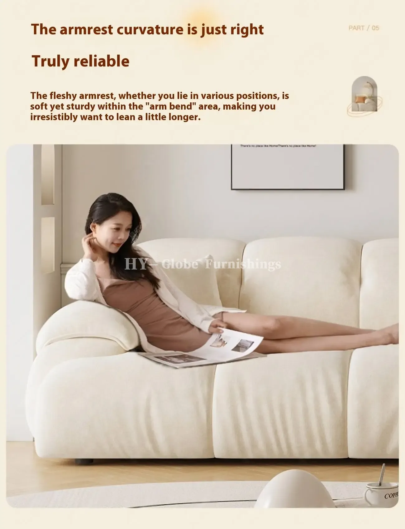 Globe Furnishings - Retro Compact Straight Cotton Candy Sofa