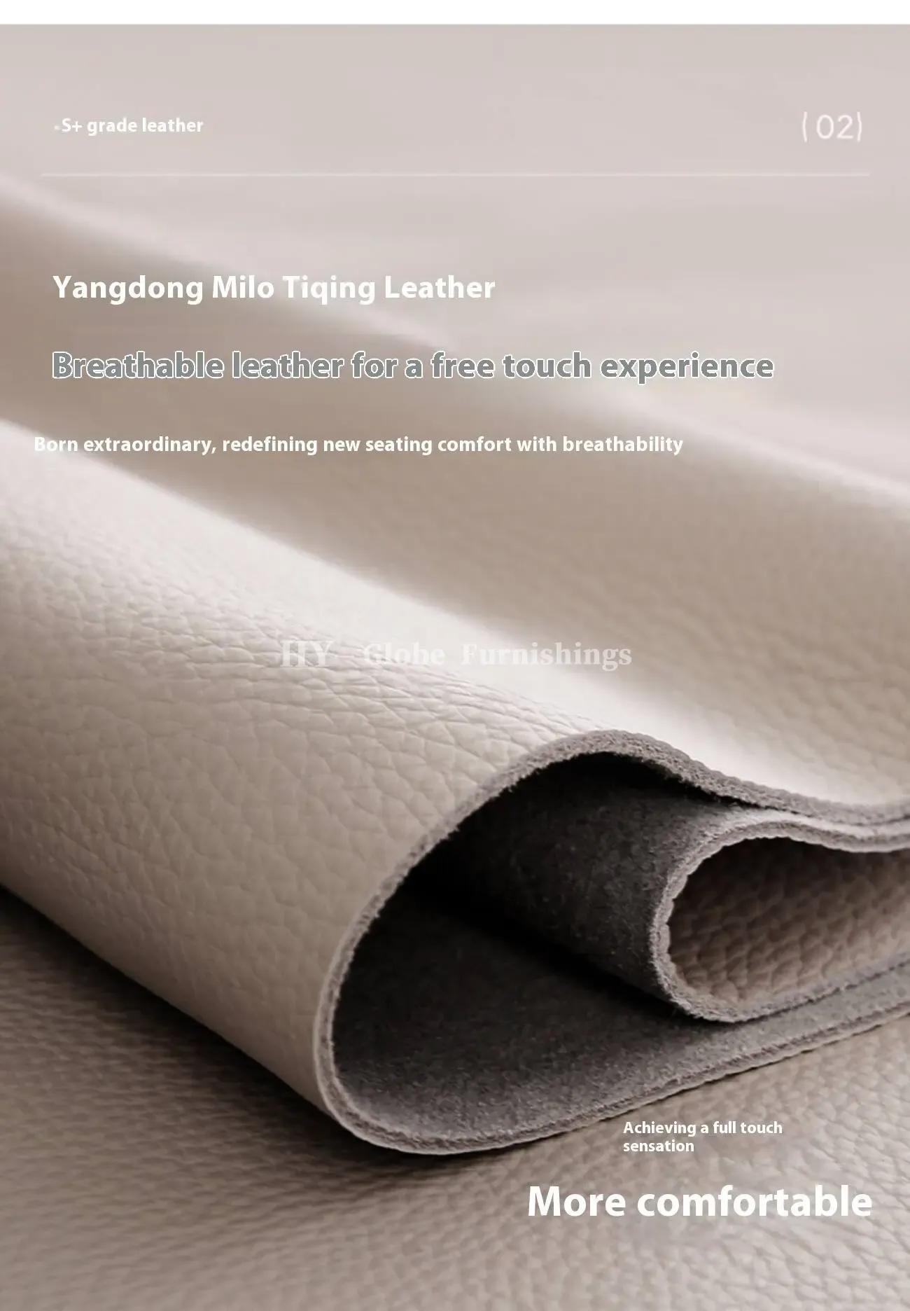 Globe Furnishings - Lawrence top grain cowhide leather sofa