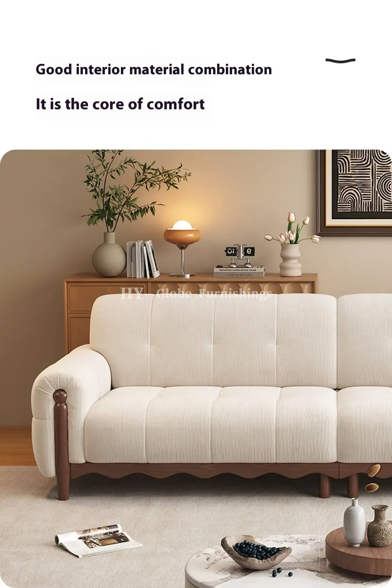Globe Furnishings - New Solid Wood Chenille French Sofa