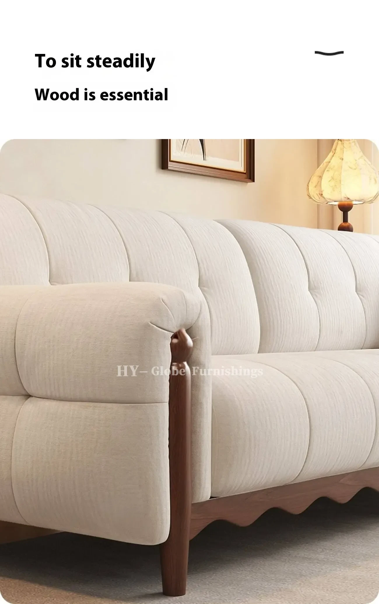Globe Furnishings - New Solid Wood Chenille French Sofa
