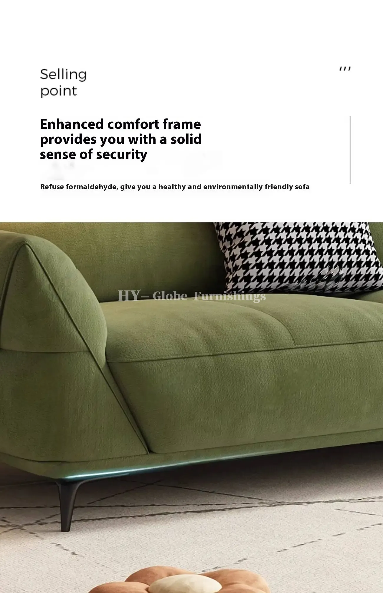 Globe Furnishings - Cream-Style Tech Fabric Sofa