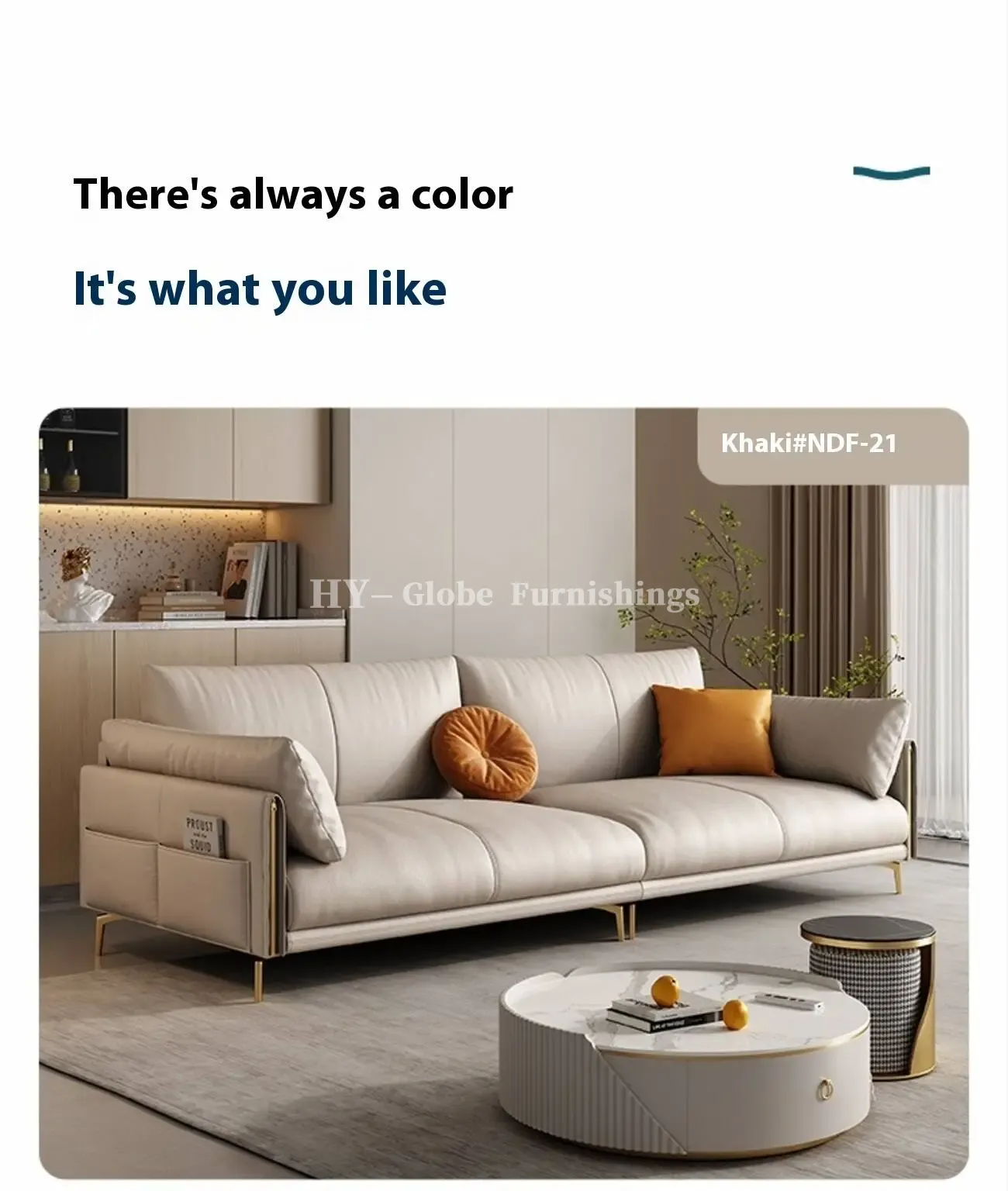 Globe Furnishings - Italian full-grain leather upholstered sofa