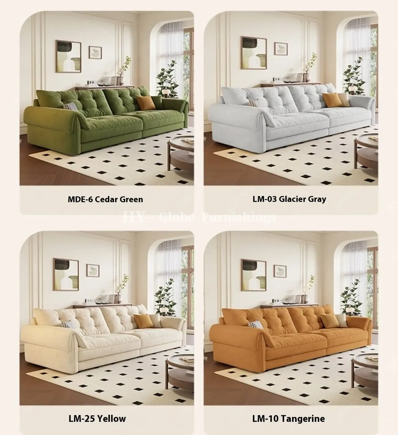 Globe Furnishings - French Vintage Fabric Sofa
