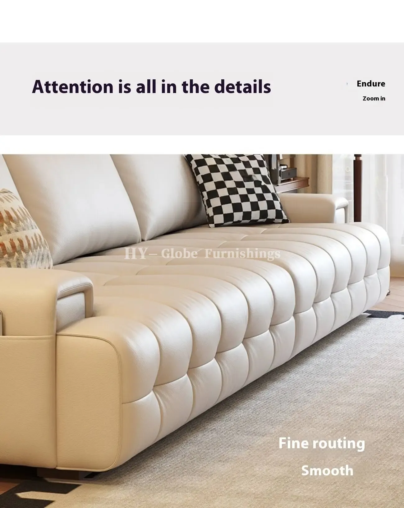 Globe Furnishings - Lawrence top grain cowhide leather sofa