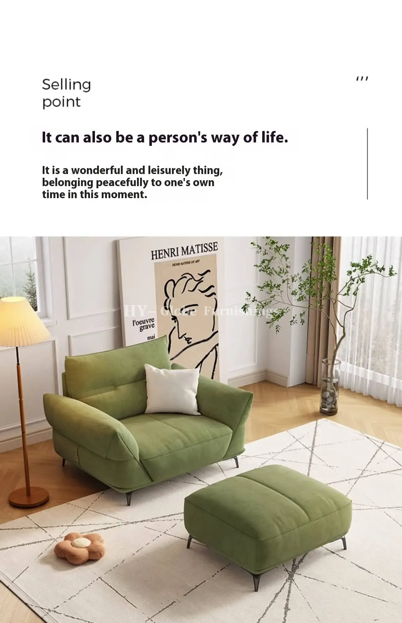 Globe Furnishings - Cream-Style Tech Fabric Sofa