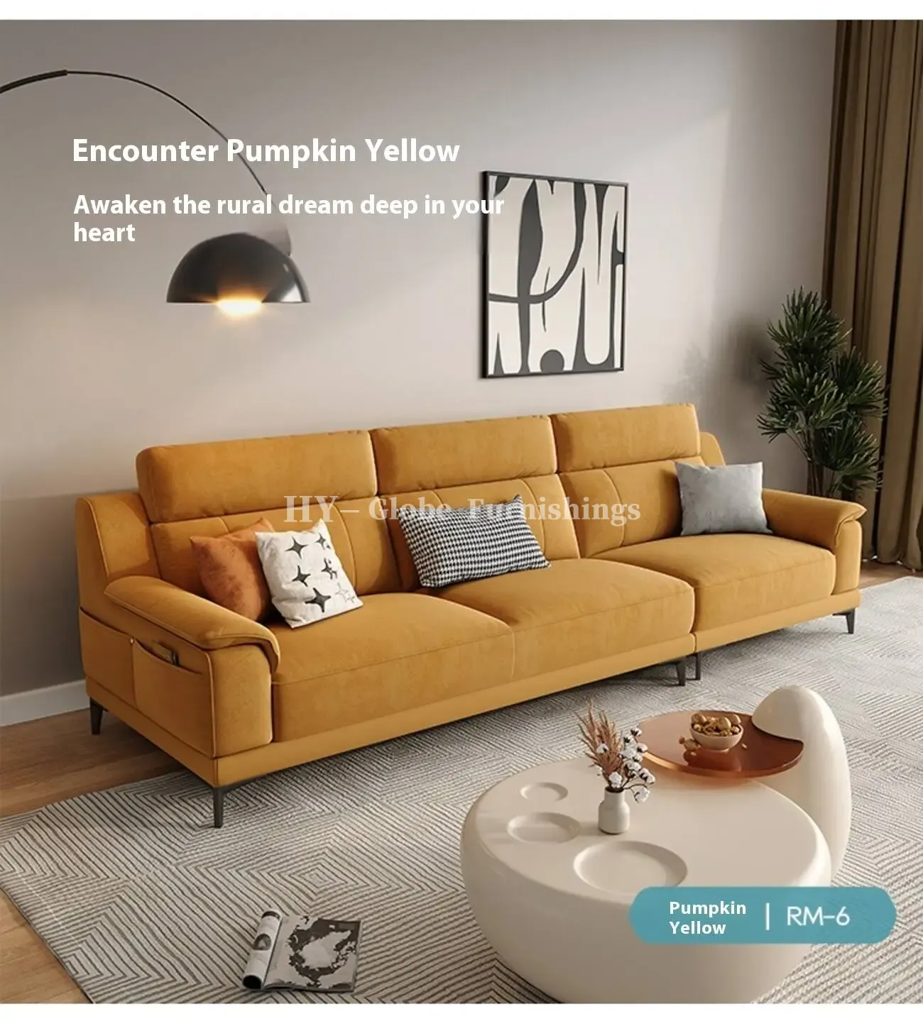 Globe Furnishings - Minimalist Tech-Infused Upholstered Sofa