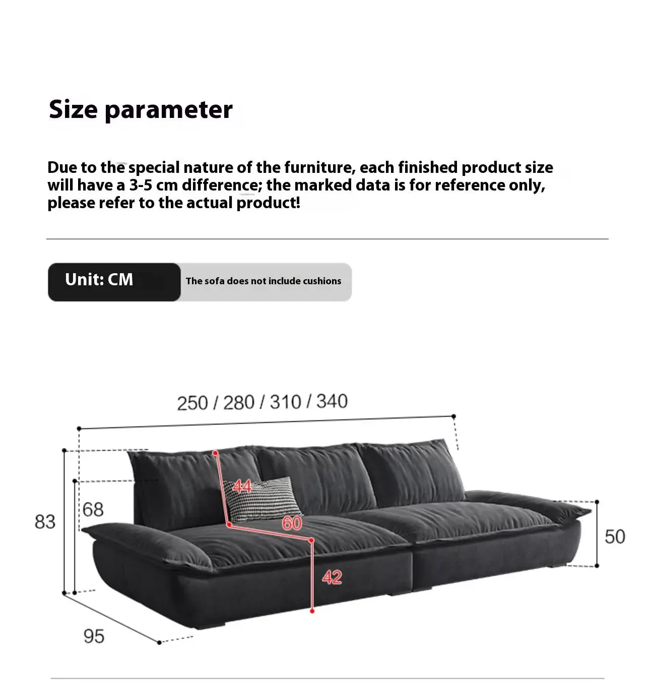 Globe Furnishings - Nordic Sail Technology Fabric Sofa
