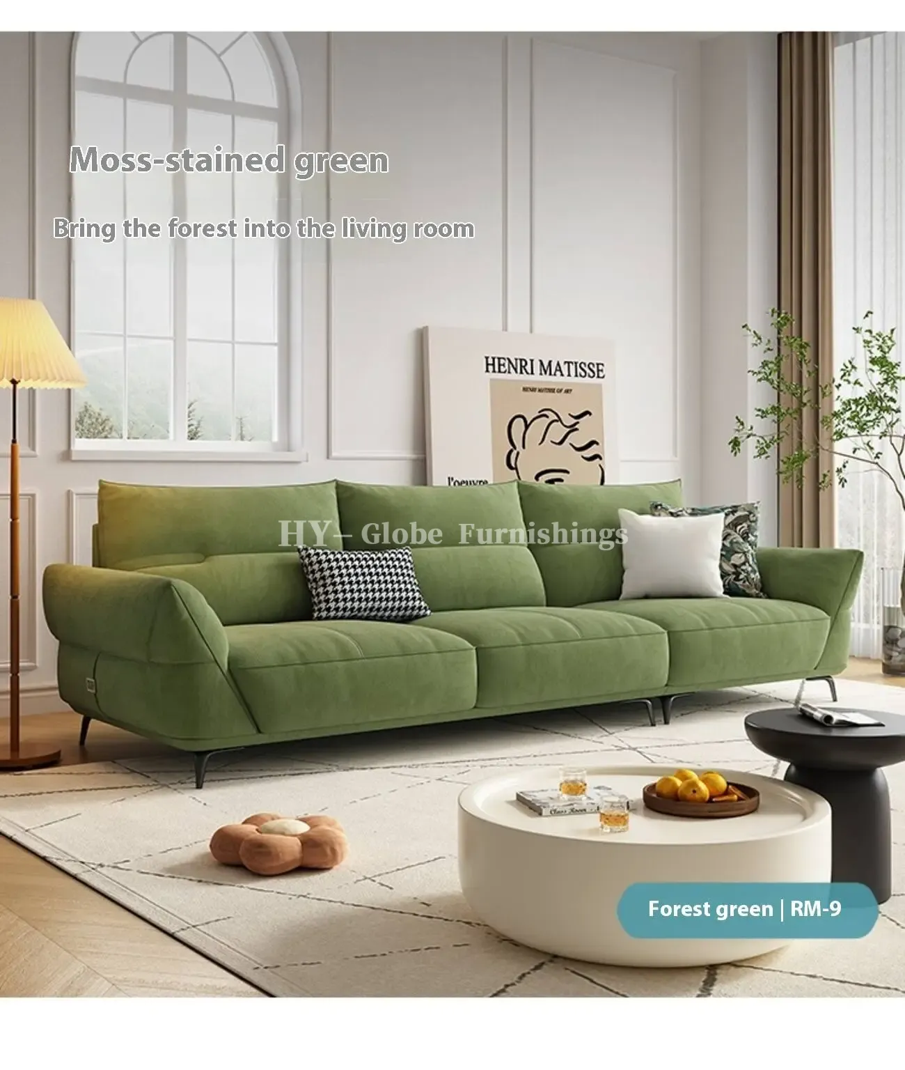 Globe Furnishings - Cream-Style Tech Fabric Sofa