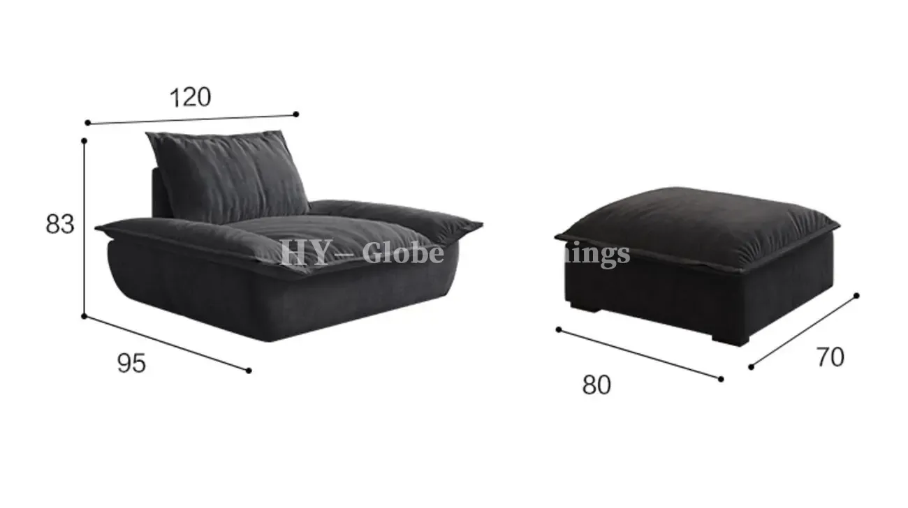 Globe Furnishings - Nordic Sail Technology Fabric Sofa