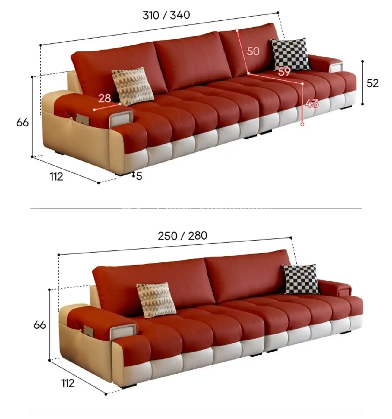 Globe Furnishings - Lawrence top grain cowhide leather sofa