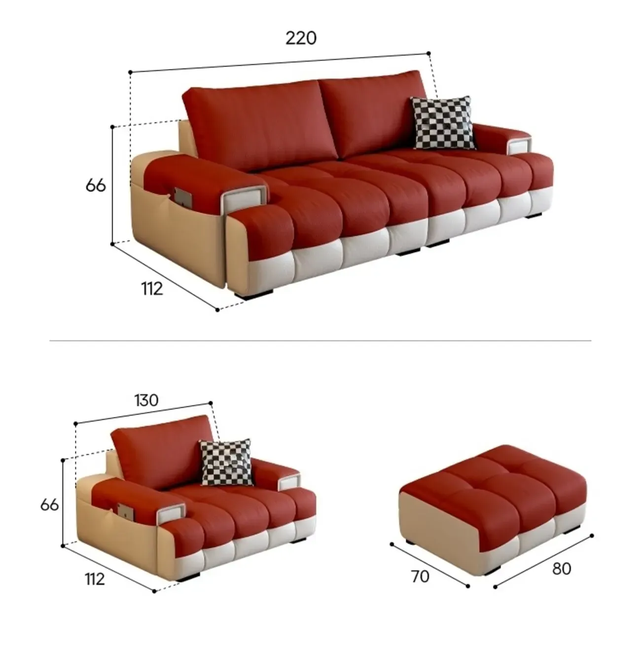 Globe Furnishings - Lawrence top grain cowhide leather sofa