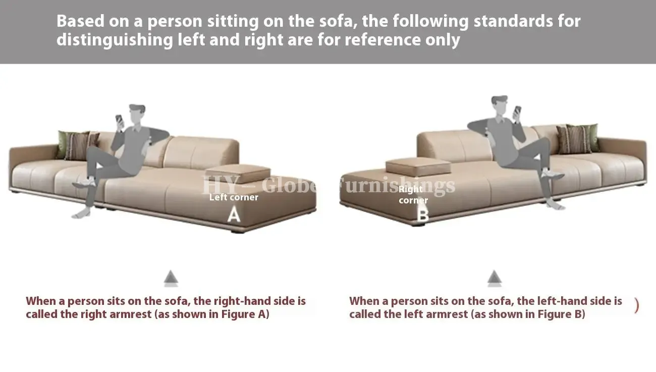 Globe Furnishings - Module cream-colored top-grain leather sofa