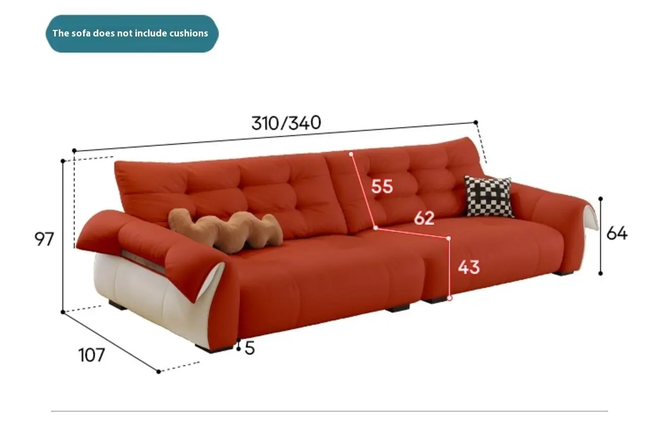Globe Furnishings - Creamy Top-Grain Leather Swan Sofa: New Seasonal Release