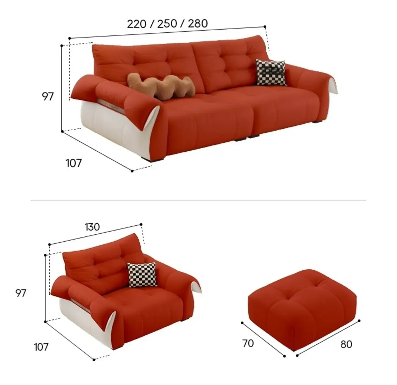 Globe Furnishings - Creamy Top-Grain Leather Swan Sofa: New Seasonal Release
