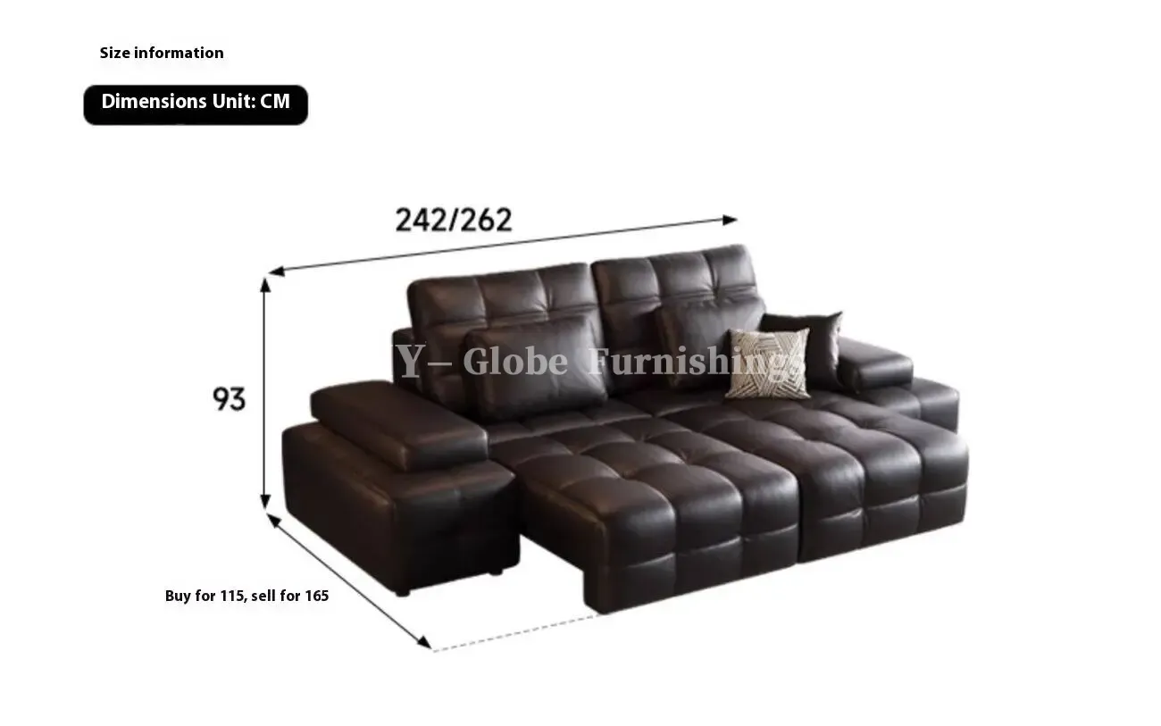 Globe Furnishings - Laurence Electric Multifunctional Leather Sofa