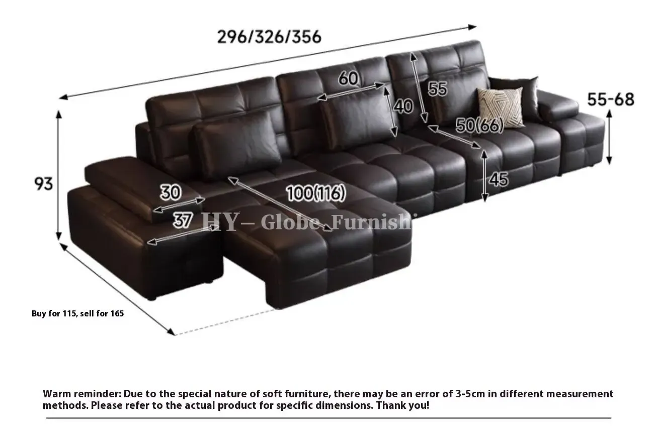Globe Furnishings - Laurence Electric Multifunctional Leather Sofa