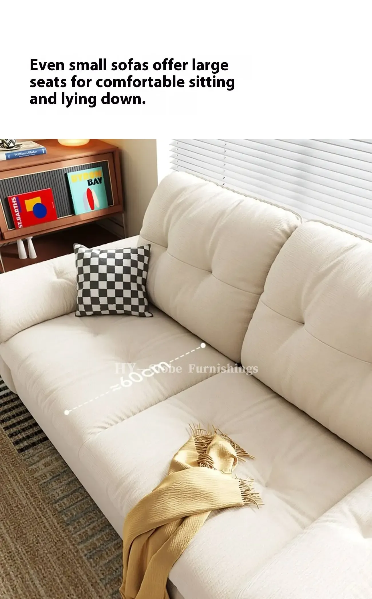 Globe Furnishings - Removable and Washable Cat-Scratch-Resistant Cloud-Shaped Folding Sofa Bed