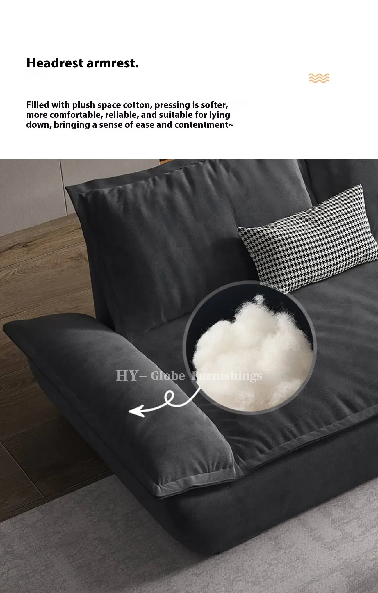 Globe Furnishings - Nordic Sail Technology Fabric Sofa