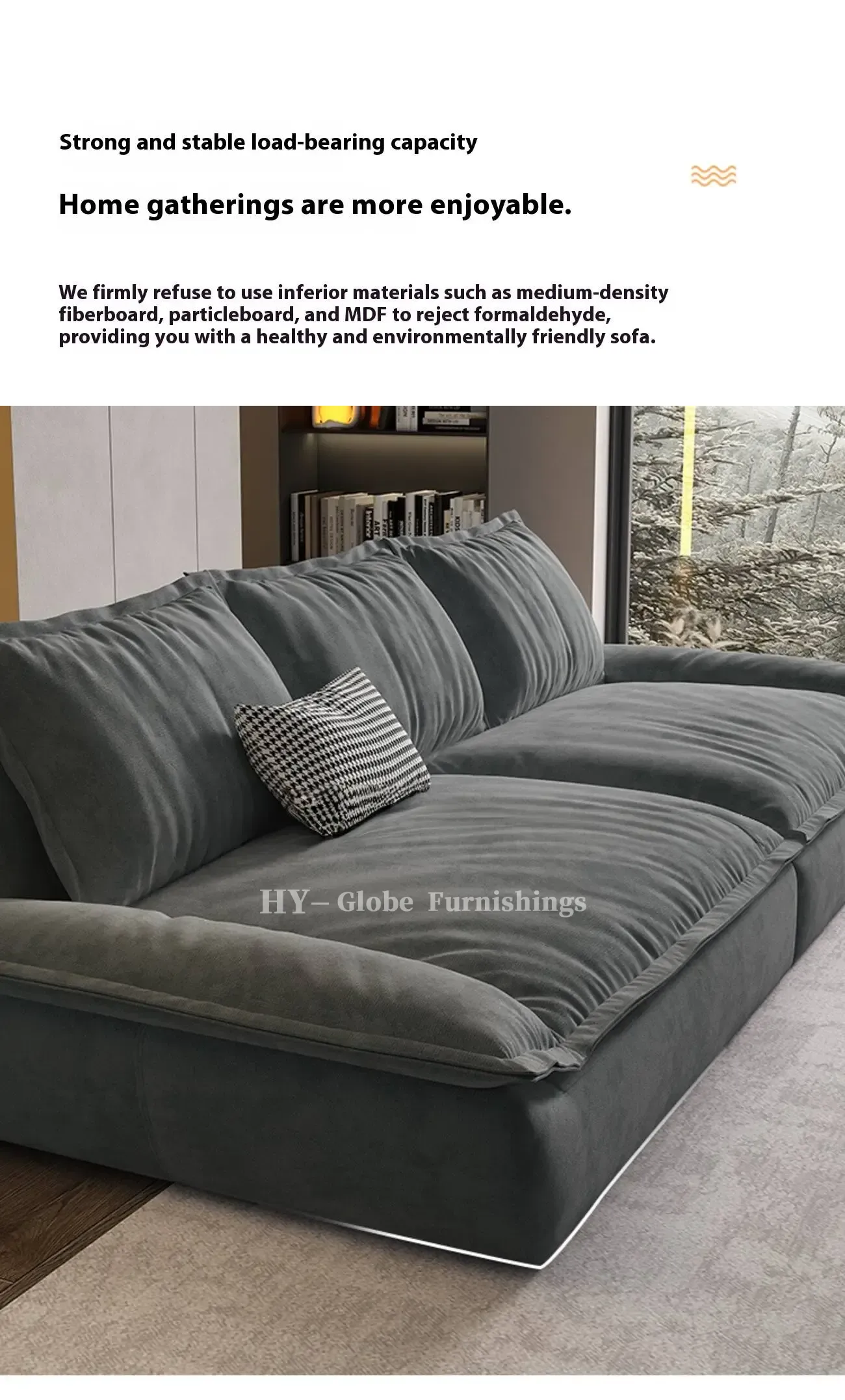 Globe Furnishings - Nordic Sail Technology Fabric Sofa