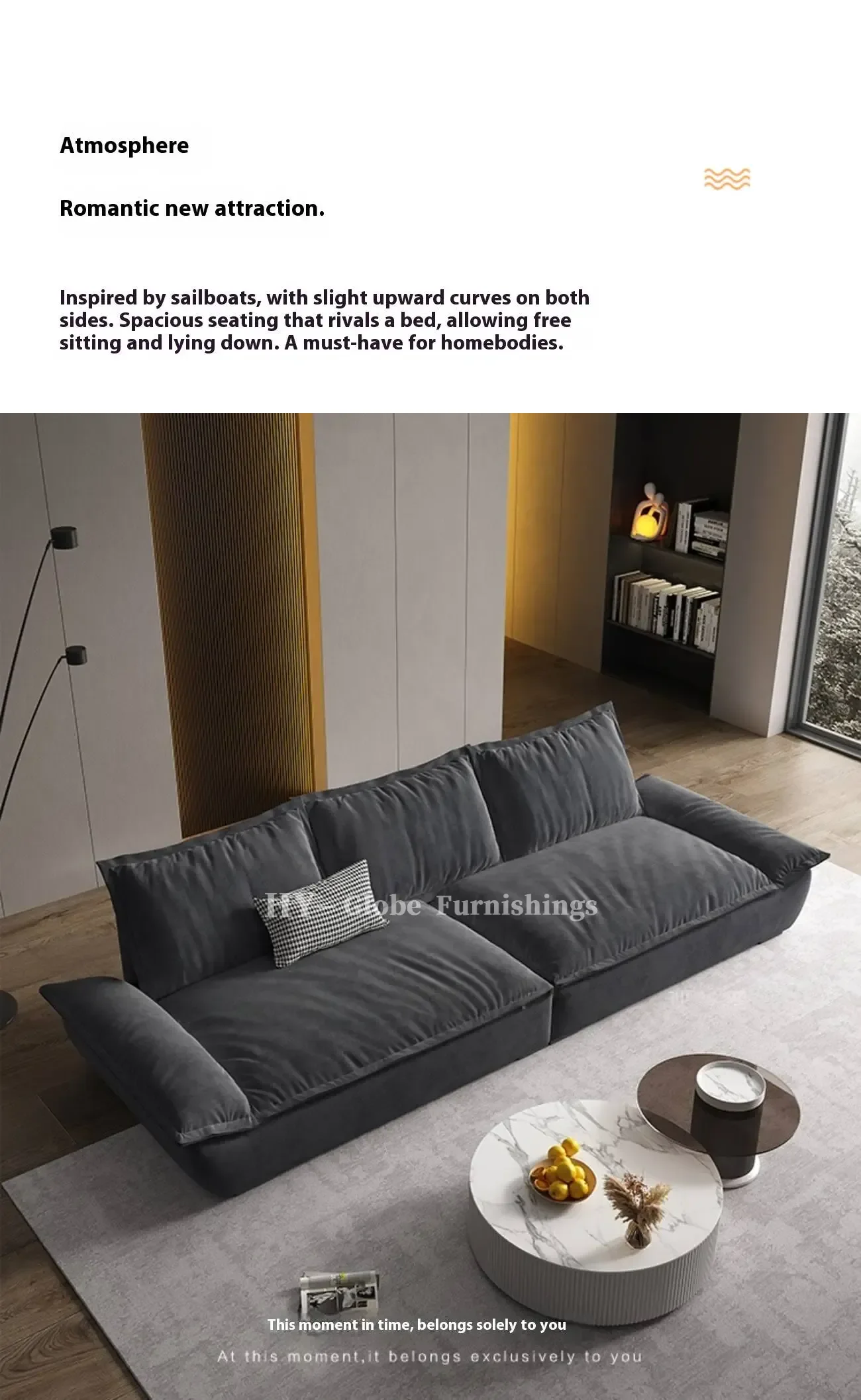 Globe Furnishings - Nordic Sail Technology Fabric Sofa
