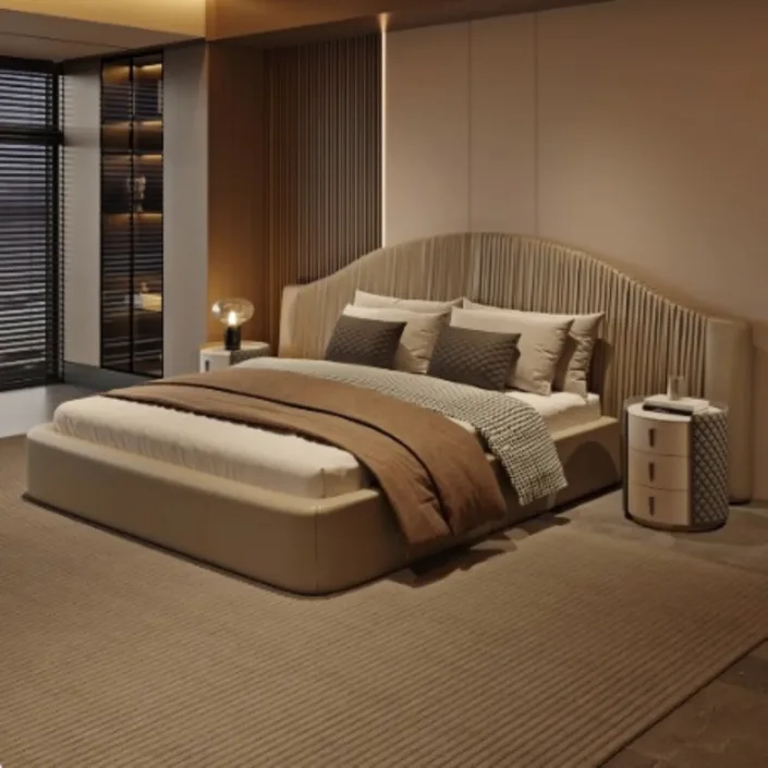Queen Style Italian-inspired Luxury Upholstered Bed