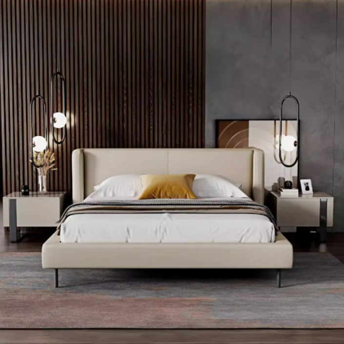 Cantori Italian Luxury Leather Bed