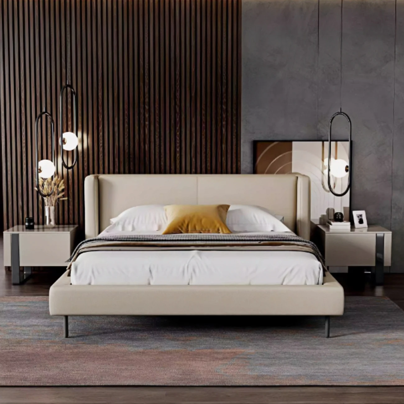 copy_副本 Globe Furnishings - Cantori Italian Luxury Leather Bed