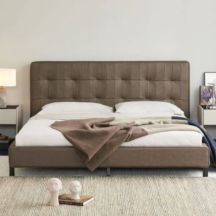 Globe Furnishings - Luxury Vintage Anton Genuine Leather Bed Globe Furnishings - Luxury Vintage Anton Genuine Leather Bed