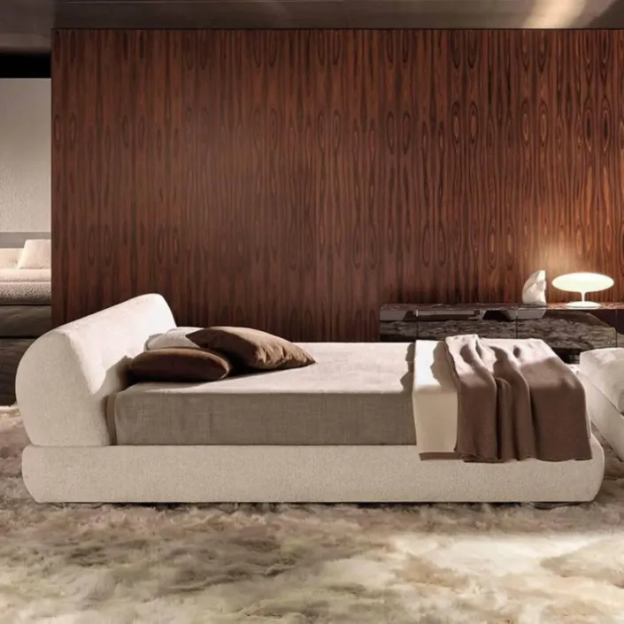Globe Furnishings - Italian Minimalist Teddy Velvet Supermoon Bed Globe Furnishings - Italian Minimalist Teddy Velvet Supermoon Bed
