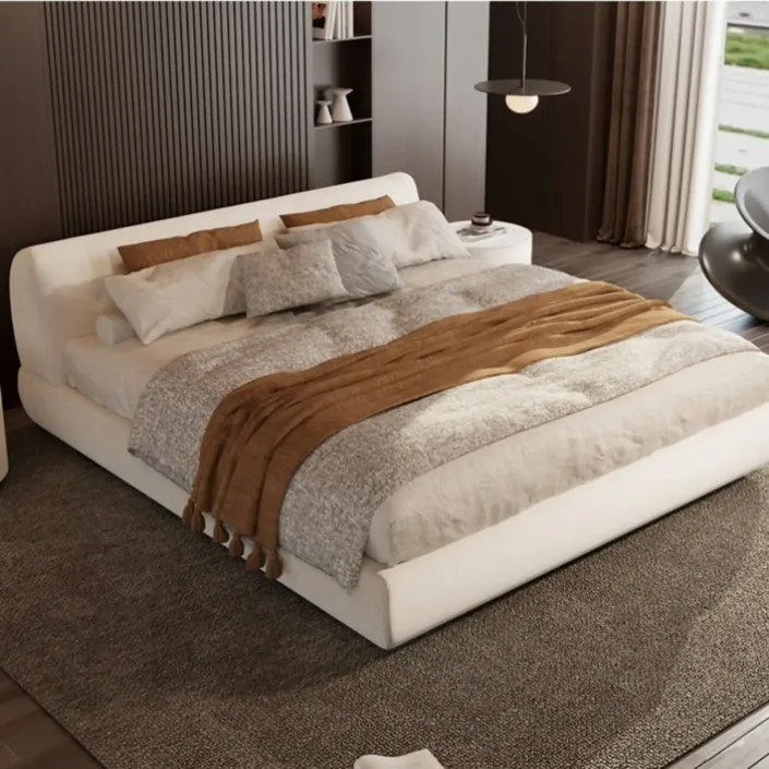 Globe Furnishings - Italian Minimalist Teddy Velvet Supermoon Bed Globe Furnishings - Italian Minimalist Teddy Velvet Supermoon Bed