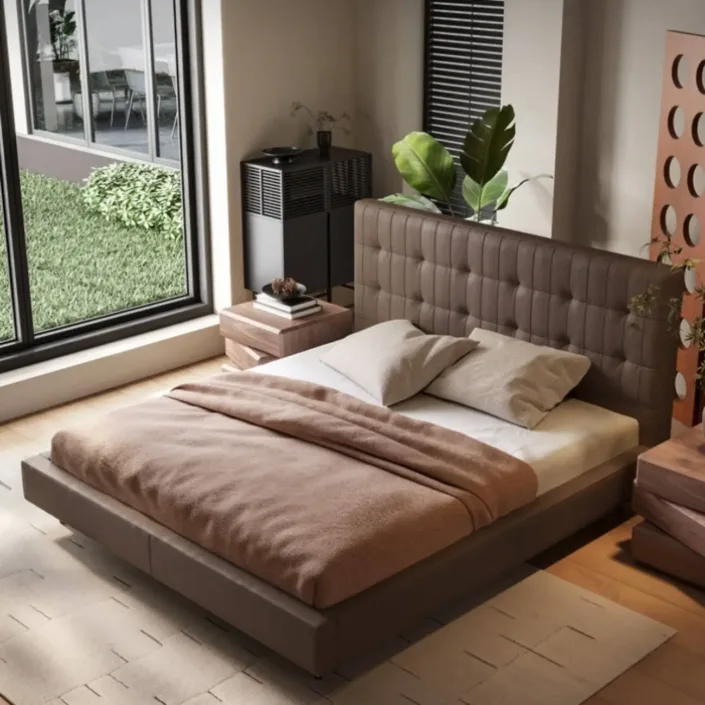 Globe Furnishings - Luxury Vintage Anton Genuine Leather Bed Globe Furnishings - Luxury Vintage Anton Genuine Leather Bed