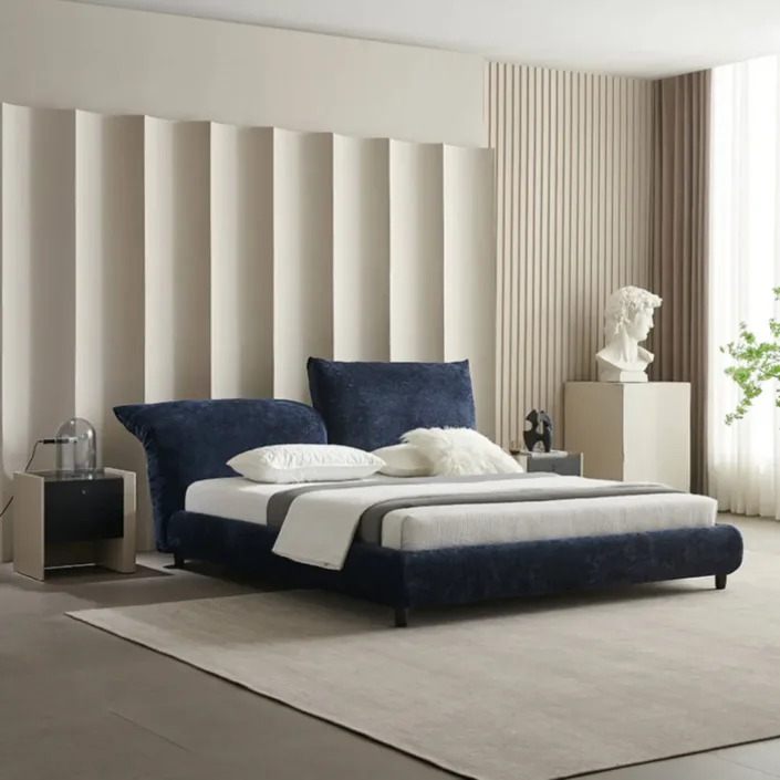 Globe Furnishings - Chenille Petal Fabric Bed Globe Furnishings - Chenille Petal Fabric Bed
