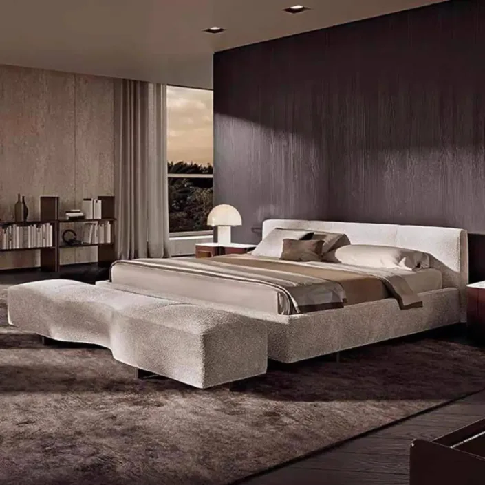 Italian Haute Couture Linen and Cotton Fabric Yves Bed